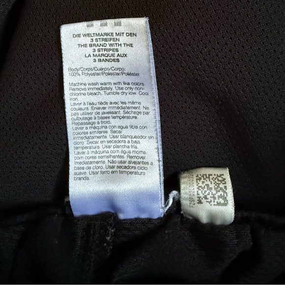 Vtg Adidas Track Pants Sz Medium Black Neon Green 3 Stripe Baggy Y2K Blokecore - Picture 15 of 17